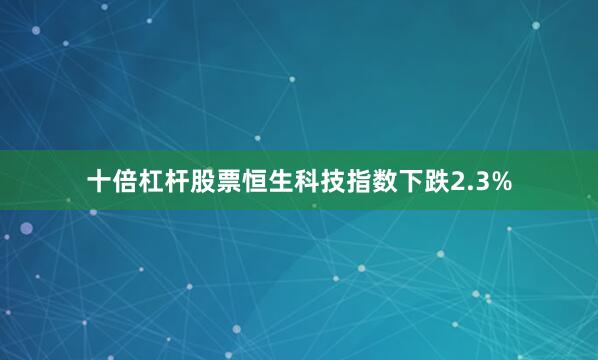 十倍杠杆股票恒生科技指数下跌2.3%